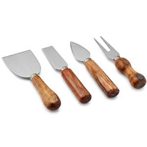 Antique Design Stainless Steel <b>Cheese</b> Slicer Cutter Brown Wooden Handle Flatware Eco-Friendly Elegant DIning Use And Wedding Use - Product Image 1