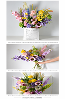 Fleurs artificielles en soie luxueuses QiYing Victory, série Monet Gardenstyle, pour décorations d'allée de cérémonie de mariage et centres de table événementiels