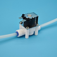 Vanne électromagnétique d'entrée d'eau LYNZO LZ-SV-24V DC 24V, raccord rapide 1/4 pouce pour usage général, petits dispositifs de traitement de l'eau
