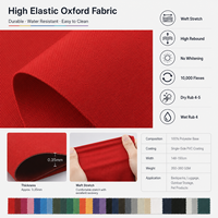Tissu Oxford enduit PVC 600D, trame extensible haute élasticité, imperméable, 100% polyester, pour sacs à dos, housses de voiture, usage extérieur, vente en gros