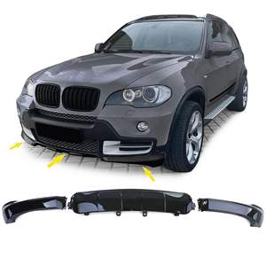 Kit de pare-chocs pour BMW X5 E70 2007-2010 arrière ABS motif carbone noir brillant - Product Image 3