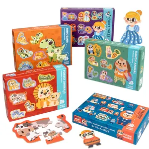 Hot sale Large blocks of intelligence animal traffic figure cognition puzzle best-selling kids toys