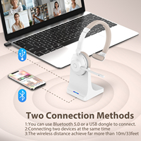 Casque à réduction de bruit ENC à double mode 2.4G et professionnel avec longue autonomie de batterie 500mAH