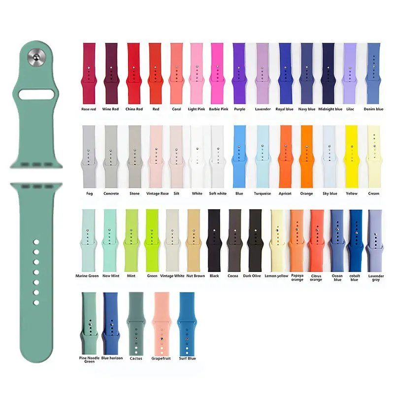 Watch Christmas Apple Band Custom Sport Band Watches Rubber Silicone Strap 38mm 42mm for I Watch Strap Colorful Fashion