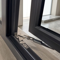 Fenêtre en aluminium à cadre étroit, économie d'énergie, stores intégrés inclinables uniquement, pour chambre et cuisine