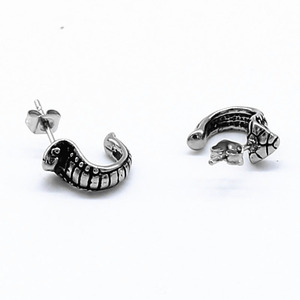yunnique Snake <b>Stud</b> Earrings Tibetan <b>Silver</b> Titanium Steel Animal Shape Fashion Jewelry for Men Women - Product Image 2