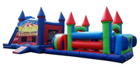 Offre Spéciale gonflable obstacle combo gonflable saut maison toboggan aquatique obstacle avec piscine prix d'usine