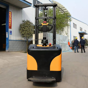 รถยกไฟฟ้า 1 ตัน 2 ตัน แบบยืนขับ ยกไฮดรอลิก อุปกรณ์ขนถ่ายสินค้าในคลังสินค้า - Product Image 3