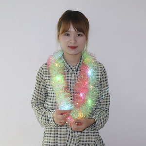 Neue Werbung ChristmasTinselFestival Dekorationen glow in <span class=keywords><strong>the</strong></span> dark lametta halskette - Product Image 5