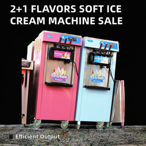 เครื่องทำไอศกรีมนุ่ม2 + 1รสชาติสำหรับใช้ในบ้านและร้านอาหารสำหรับทำขนมทำน้ำผลไม้จากนมผลไม้ - Product Image 2