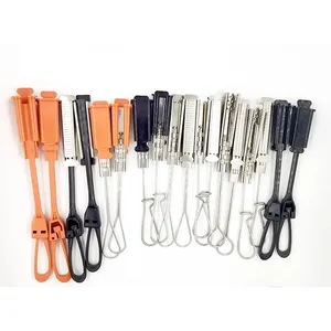 FTTH High Tension Plastic or Metallic material Flat Cable Clamp Fiber Optic Drop Cable Tension Clamp ADSS suspension clamp