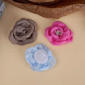 ดอกไม้ประดิษฐ์ผ้า ขนาด 5 ซม. ทรงกลม งานฝีมือสำหรับตกแต่งเสื้อผ้า DIY - Product Image 2