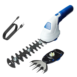 Taille-haie sans fil industriel DIY à double ciseaux, 2 lames, alimenté par batterie au lithium, utilisation à une main, pour jardin, garantie 1 an - Product Image 1