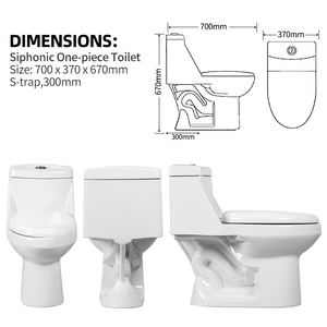 Commercio all'ingrosso di fabbrica moderno completo S-trappola da pavimento un pezzo da bagno Water Water Water Set con lavabo a mano - Product Image 3