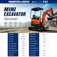 Mini-excavatrice sur chenilles à vitesse réglable avec fonction d'orientation stable pour un positionnement précis
