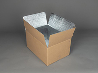 Boîtes d'expédition en mousse d'aluminium imperméable pour l'emballage alimentaire, l'expédition de fruits de mer
