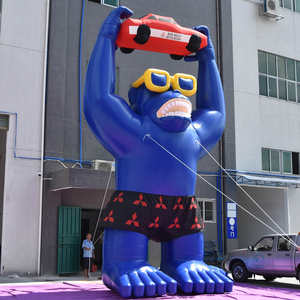 Гигантская надувная модель гориллы для наружной рекламы креативный талисман экрана для продвижения бренда автомобиля включает воздуходувку - Product Image 2