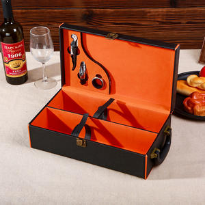 Étui de transport en cuir fin fait à la main pour 750ml de vin rouge double lot avec accessoires de vin pour thé bière et <span class=keywords><strong>tequila</strong></span> - Product Image 6