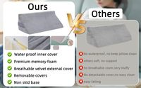 Coussin triangulaire ergonomique en fibre de bambou tissée, breveté, en mousse à mémoire de forme, pour soulager les douleurs dorsales – Fabrication OEM