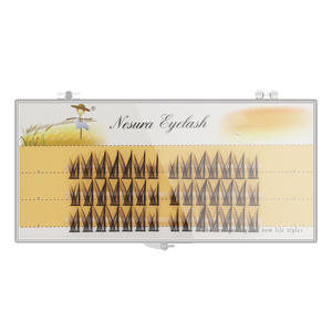 Extensions de cils en forme de L, segmentées, naturelles, denses, individuelles, en grappe, volumineuses et bouclées - Product Image 1