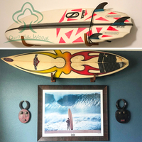 Support mural en bois durable pour planches de surf, snowboard, longboard et wakeboard – Présentoir de rangement pour planches de surf