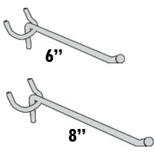 Hookei Customized Size Grid Metal Clothes Hanging <b>Wall</b> Wire Pegboard <b>Hooks</b> Slatwall Display <b>Hook</b> - Product Image 5