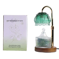 Diffuseur d'arômes en cristal brut naturel de Lys du Vallon, bol démagnétisant, veilleuse à cire fondante, ornement, coffret cadeau