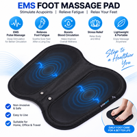 Masseur électrique pour les nerfs et les muscles des pieds EMS TENS, stimulateur électrique des pieds, 6 programmes, 19 intensités, batterie rechargeable, améliore la circulation