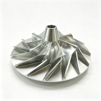 Impulsor Mecanizado por CNC de Alta Calidad, Piezas de Turbina Metálicas de Precisión con Diseño de Aspas Complejas