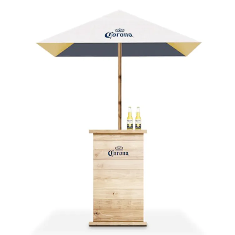 Commercial cafe custom solar parasols garden umbrella for restaurant outdoor furniture