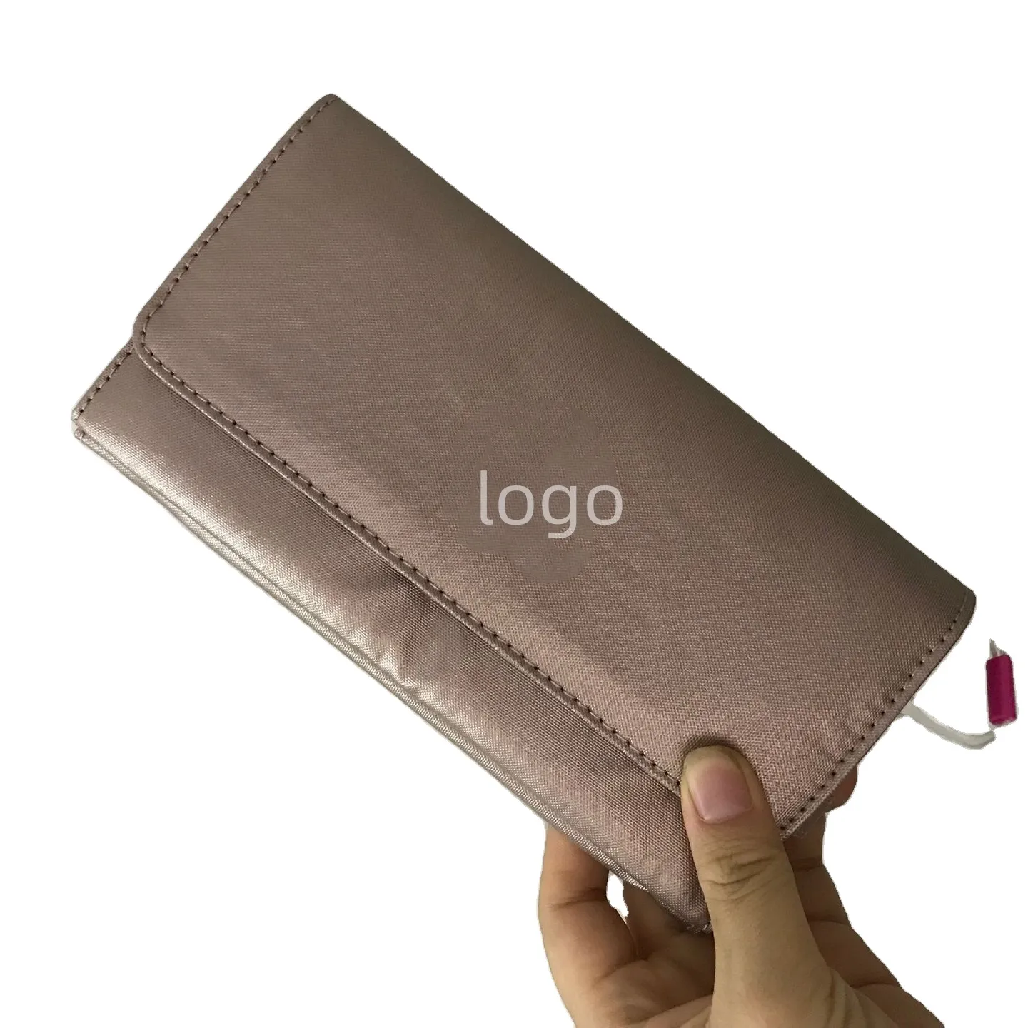 Cartera larga de tela de nailon de alta calidad para mujer, monedero de lujo con cremallera, peso ligero para damas, carteras de mano de marca famosa 2023