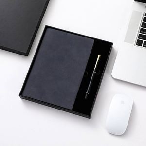 Cuaderno de Cuero con Tapa Blanda A5 Personalizado con Logotipo Grabado, Set de Regalo para Oficina o Escuela, Cuaderno con Set de Bolígrafos, Venta al Por Mayor - Product Image 1