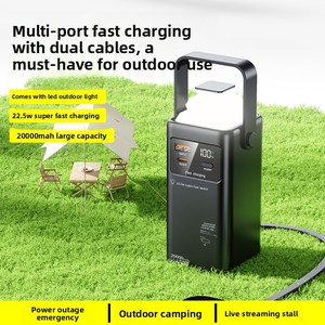Banco de Energía de Plástico de Alta Capacidad con Diseño Innovador, 20 000 mAh, con <span class=keywords><strong>Carga</strong></span> Súper <span class=keywords><strong>Rápida</strong></span> de 225W para Camping - Product Image 2