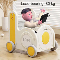 Chariot de marche multifonctionnel 4-en-1 en plastique OEM ODM pour bébé, chariot de courses et de rangement de jouets, capacité de charge de 20 kg pour l'apprentissage des tout-petits