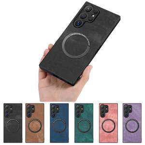 <span class=keywords><strong>Funda</strong></span> Protectora Magnética de Alta Calidad para S25 Ultra, con Carga Inalámbrica, en TPU y Cuero PU, Resistente a Impactos - Product Image 2