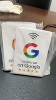 PVC acrylique personnalisé NFC programmable Google Review et Menu QR code support NFC