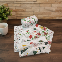 Kertas Pembungkus Kado Natal Motif Bintang Bunga, Anti Air, Sekali Pakai, Dapat Didaur Ulang, Ramah Lingkungan, Anti Kerut, Logo Khusus, Untuk Pakaian & Hadiah