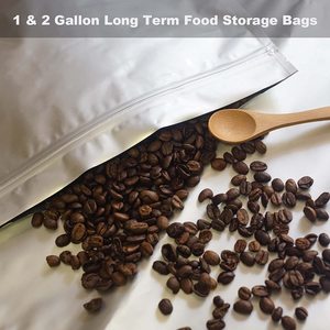 Custom 1 Gallon Aluminum Vacuum Mylar Bags 10x14 Inch Three Side Seal Food Storage Bags with 300cc Oxygen Absorber - Product Image 3
