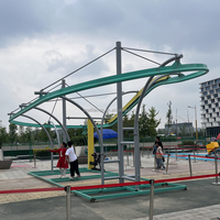 Pas de montagnes russes électriques Manèges Pédale Mini Roller Coaster Ride équipement de parc pour enfants en plein air