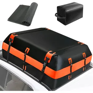 सभी कारों के लिए निविड़ अंधकार छत के ऊपर सामान वाहक Roofbag (ओर रेल/पार सलाखों/कोई रैक) भंडारण बैग के साथ और सुरक्षात्मक चटाई