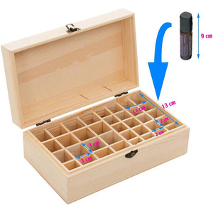 Wooden Essential Oil <b>Storage</b> Box With Compartments For <b>Nail</b> <b>Polish</b> And Oils Desktop Organizer Eco-Friendly Design - Product Image 4