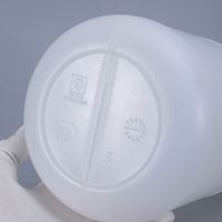 Bouteille en plastique HDPE de qualité alimentaire, 1 gallon, 4 litres, ronde, transparente, avec couvercle, pour contenants de liquides et d'assaisonnements