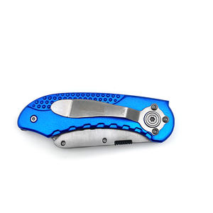 फोल्डिंग उपयोगिता चाकू त्वरित-परिवर्तन जेब चाकू ब्लेड सुरक्षा लॉक एल्यूमीनियम मिश्र धातु हैंडल के साथ बेल्ट क्लिप rx003 ट्रिमिंग चाकू - Product Image 2