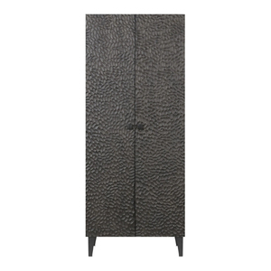 Meuble de rangement en bois de manguier avec structure en acier doux, finition bois noir et métal, pour salon, salle à manger, bureau à domicile - Product Image 3