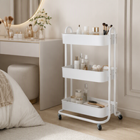 Chariot utilitaire roulant à 3 niveaux en métal pour salon de beauté, clinique, usage domestique, achat en gros