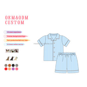 <strong>Kids</strong> Clothing Sets Custom Design Children Short Sleeve Baby Sleepwear Pajamas Summer Toddler Boys 100% Cotton <strong>Clothes</strong> - Product Image 2