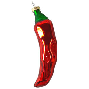<span class=keywords><strong>Ornement</strong></span> de Noël en verre soufflé en forme de <span class=keywords><strong>piment</strong></span> rouge, décoration de maison amusante et suspendue, écologique - Product Image 5