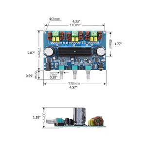 บอร์ดแอมพลิฟายเออร์ดิจิตอล XH-A305 TPA3116D2 2.1 แชนแนล 5.0 แอมพลิฟายเออร์เสียงสำหรับบ้าน - Product Image 3