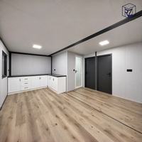 Maison conteneur moderne extensible avec véranda couverte, maison modulaire préfabriquée pour habitation résidentielle, station balnéaire et jardin