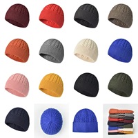 Bonnet tricoté côtelé chaud automne-hiver avec revers pliable, personnalisable avec logo brodé, pour usage quotidien et extérieur, haute qualité, 100% coton, vente en gros